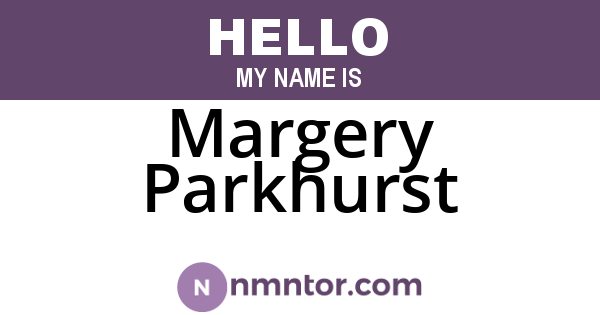 Margery Parkhurst