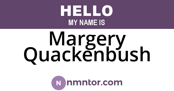 Margery Quackenbush