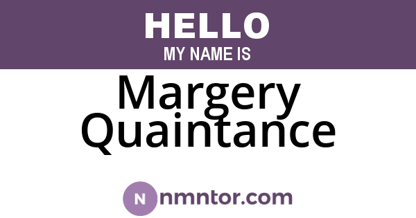 Margery Quaintance
