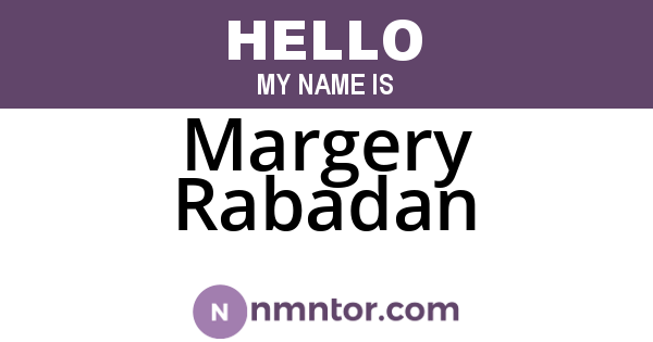 Margery Rabadan