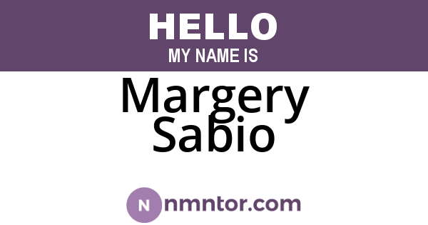 Margery Sabio