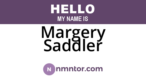 Margery Saddler