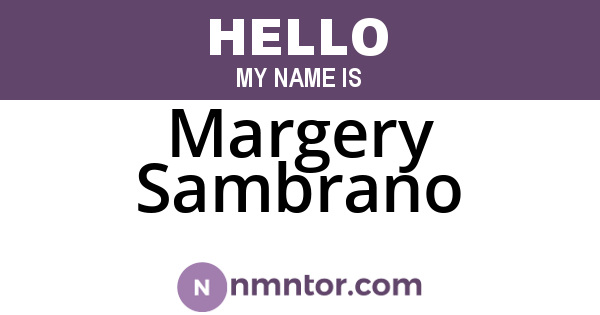 Margery Sambrano