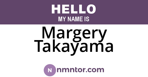 Margery Takayama