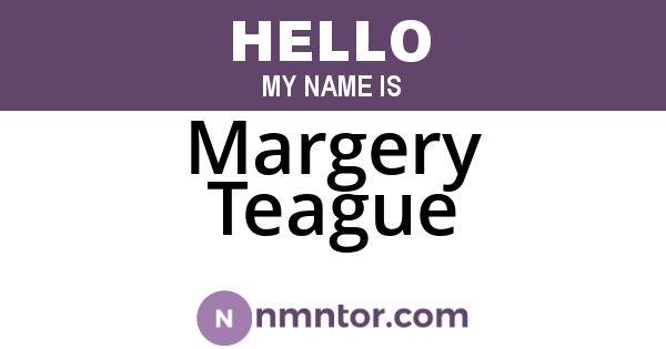 Margery Teague
