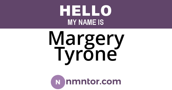 Margery Tyrone
