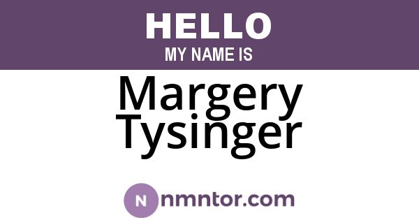 Margery Tysinger