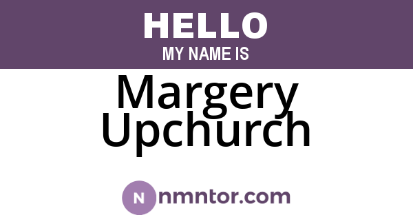 Margery Upchurch