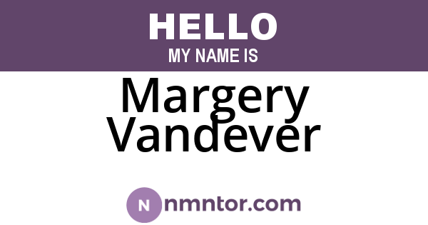 Margery Vandever