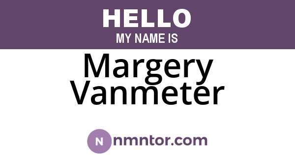 Margery Vanmeter