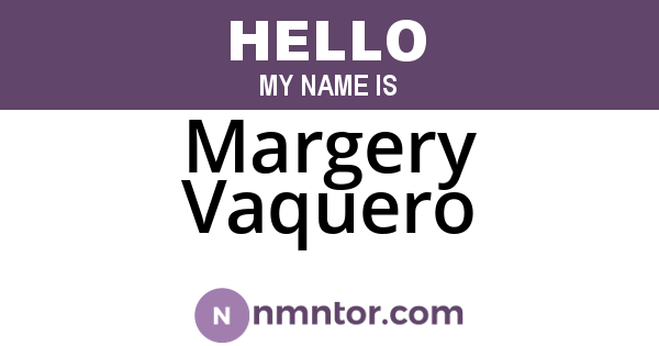 Margery Vaquero