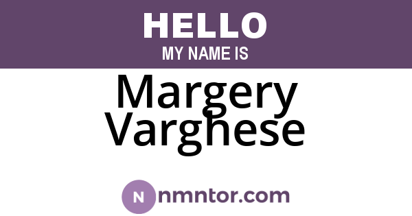 Margery Varghese