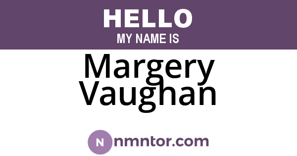 Margery Vaughan