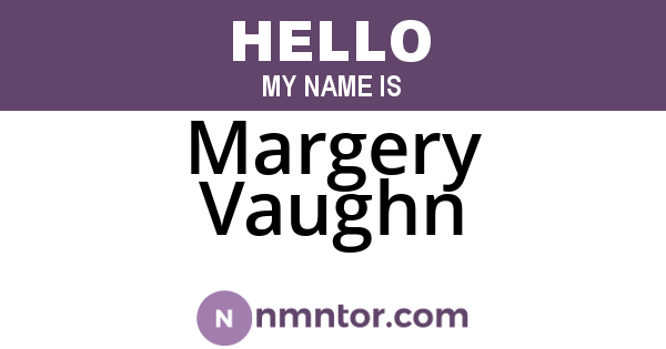 Margery Vaughn