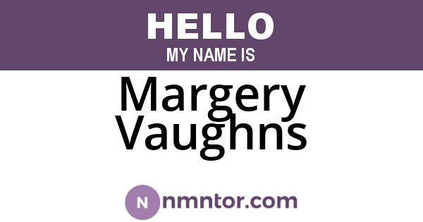 Margery Vaughns