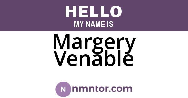 Margery Venable