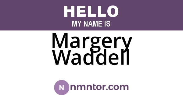 Margery Waddell