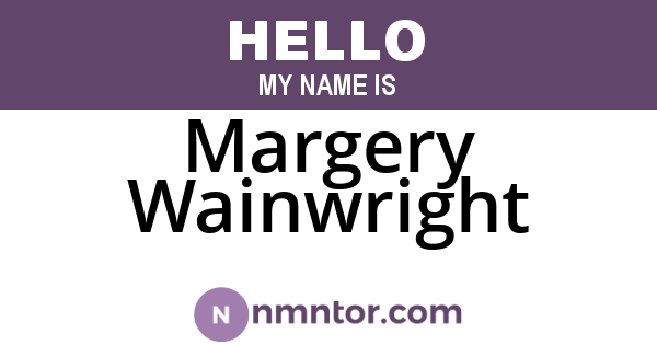 Margery Wainwright