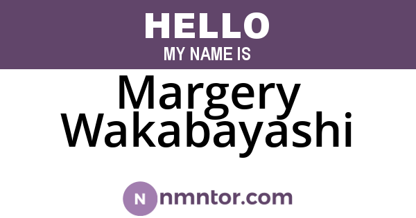 Margery Wakabayashi
