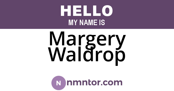 Margery Waldrop