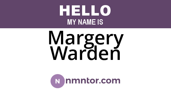 Margery Warden