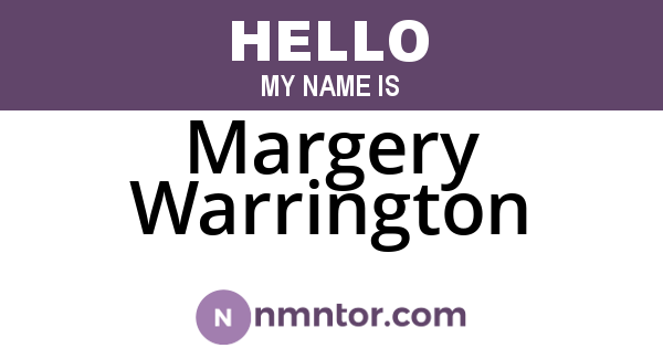 Margery Warrington