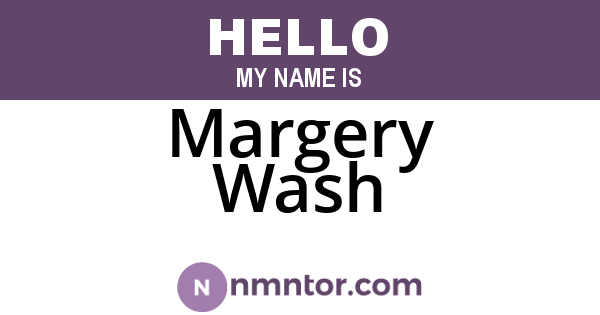 Margery Wash