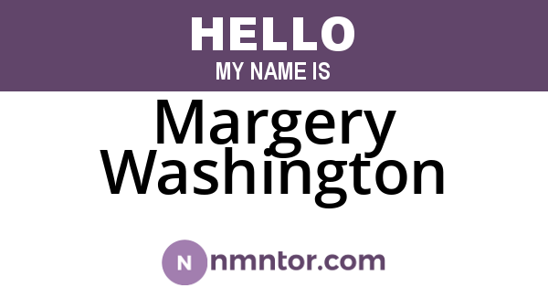 Margery Washington