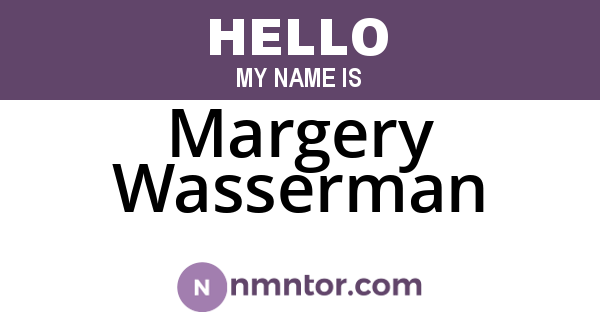 Margery Wasserman