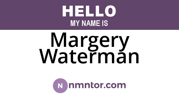 Margery Waterman