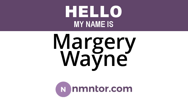 Margery Wayne