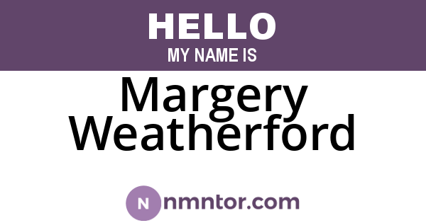 Margery Weatherford