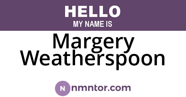 Margery Weatherspoon