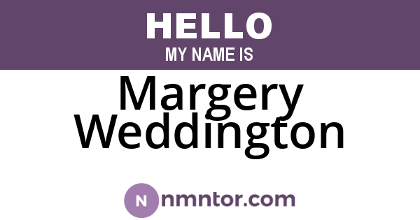 Margery Weddington