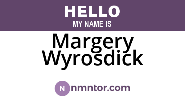 Margery Wyrosdick