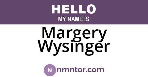Margery Wysinger