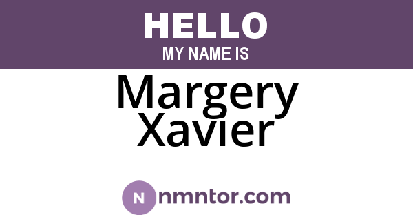 Margery Xavier