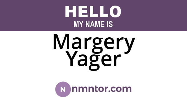 Margery Yager