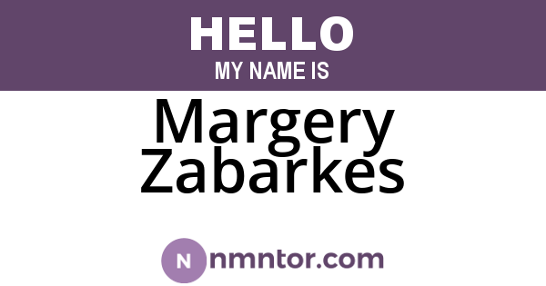 Margery Zabarkes