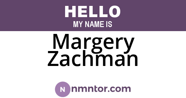 Margery Zachman