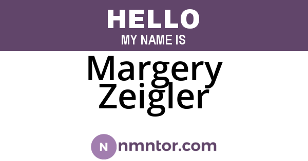 Margery Zeigler