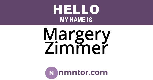 Margery Zimmer