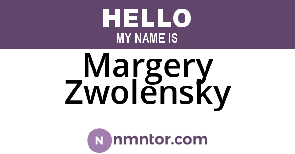 Margery Zwolensky
