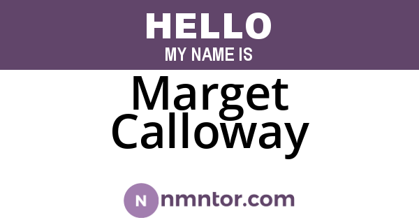 Marget Calloway