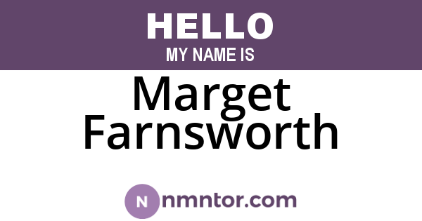 Marget Farnsworth