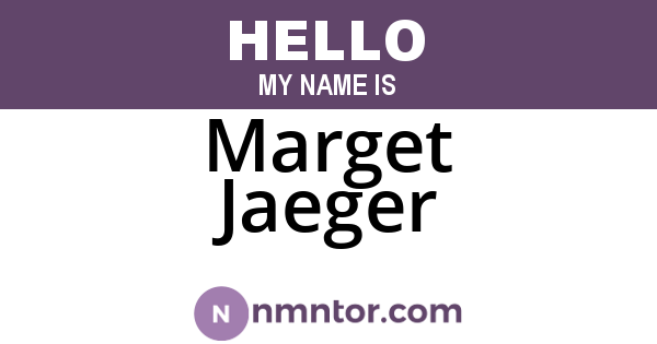 Marget Jaeger