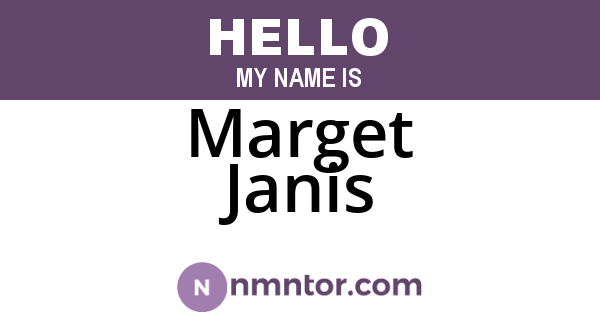 Marget Janis