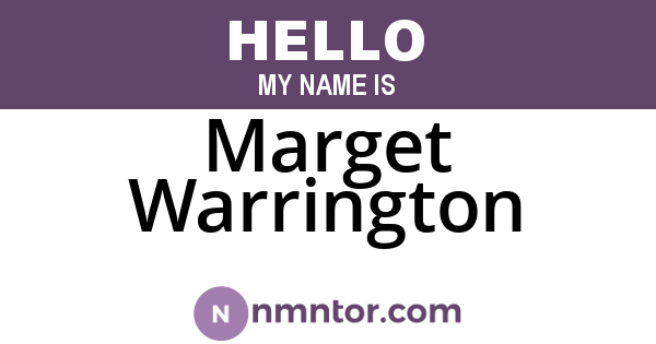 Marget Warrington