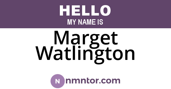 Marget Watlington