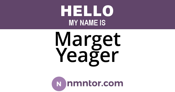 Marget Yeager